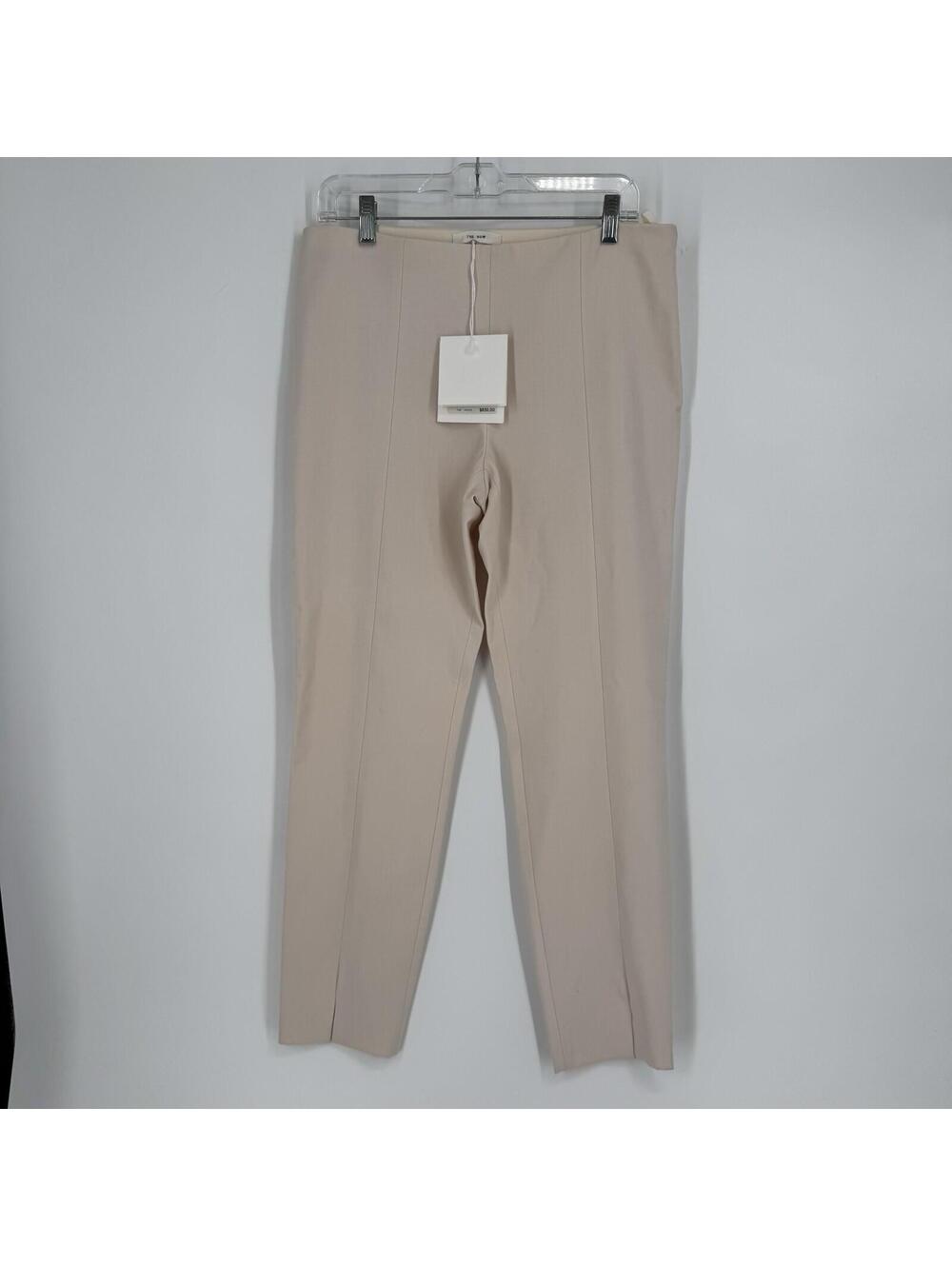 The Row pants womens 10 cream natural sorocco straight wool  luxury minimalist